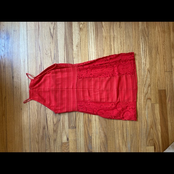 Topshop | Red Crochet Dress - Picture 6 of 8